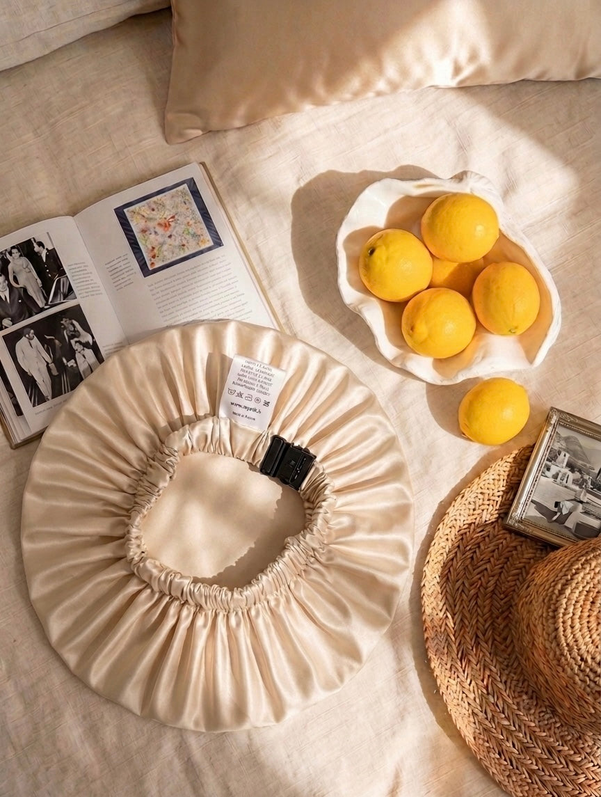 Pourquoi Bonnet élastique en Soie XL Doublé & Réglable | Double protection | OEKO-TEX® – MYSILK est indispensable ?
