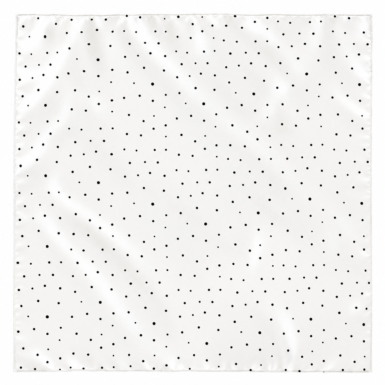 Foulard en soie blanc point noir MYSILK – carré 88x88cm collection Dolce Vita