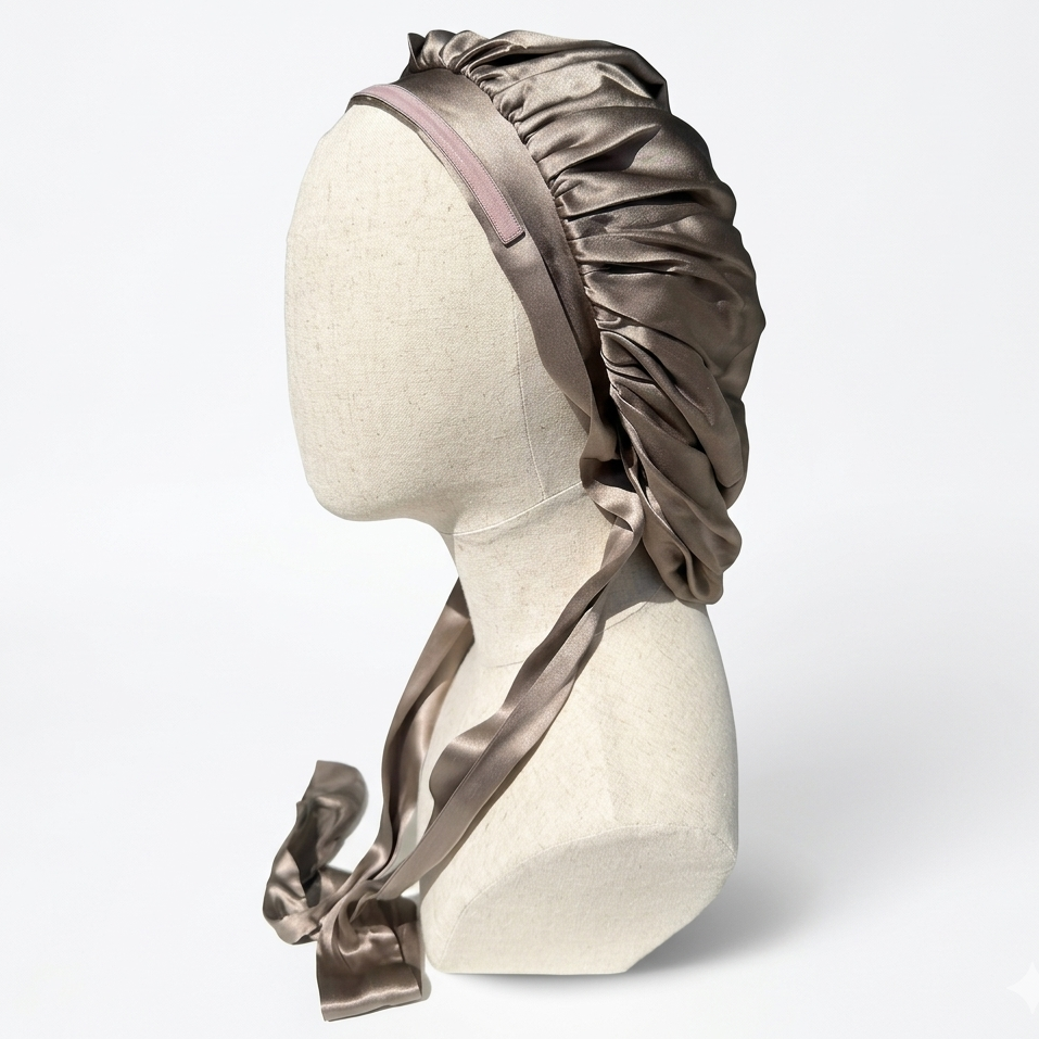Bonnet en soie doublé IMPERIAL XL MYSILK – bande anti-dérapante intérieure